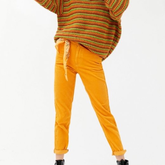 BDG Pants - BDG Mustard Corduroy High Rise Mom Pants